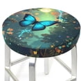 thumbnail image 3 of Naloa Enchanted Forest Butterfly A Round Bar Stool Cushion Cover 12-14 inch, Fits Kitchen, Office, Restaurant Chairs - {sizeName}14 inch, 3 of 7