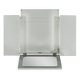 thumbnail image 6 of Linon Harper Wood Vanity & Padded Stool Set Front/Side Mirrored Panels in Silver, 6 of 25