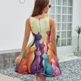 thumbnail image 6 of The Cat Family Longs for The Spring Sky Dress Fashion Beach Long Dresses Female Party Printed Sundress, 6 of 7