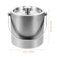 thumbnail image 6 of Stainless Steel Ice Bucket Cubes Wine Cooler for Bottle Cooling with Cover, 6 of 6