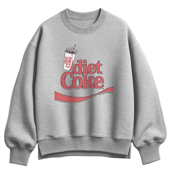 Coca-Cola - Drink Diet Coke Oversized Fleece Crew Sweatshirt