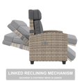 thumbnail image 7 of 1 PCS Outdoor Recliner Chair, Patio Lounge Chair with Adjustable Backrest & Footrest, 145° Reclining Chair, Flip-Up Side Table and Removable Khaki Cushion for Poolside, Deck, Balcony, Garden, 7 of 7