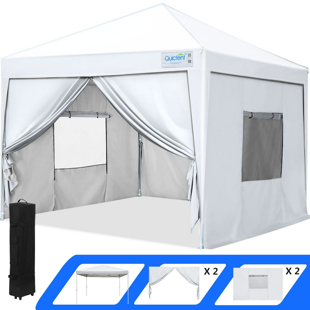 Quictent Privacy 8x8 Pop up Canopy Tent with Sidewalls Mesh Windows