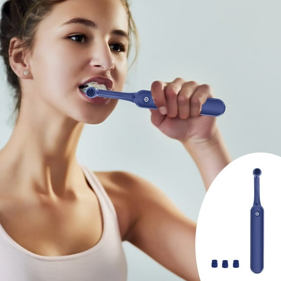 VANLOFE 2 Modes Electric Toothbrush With 4 Brush Heads Portable travel toothbrush Purple
