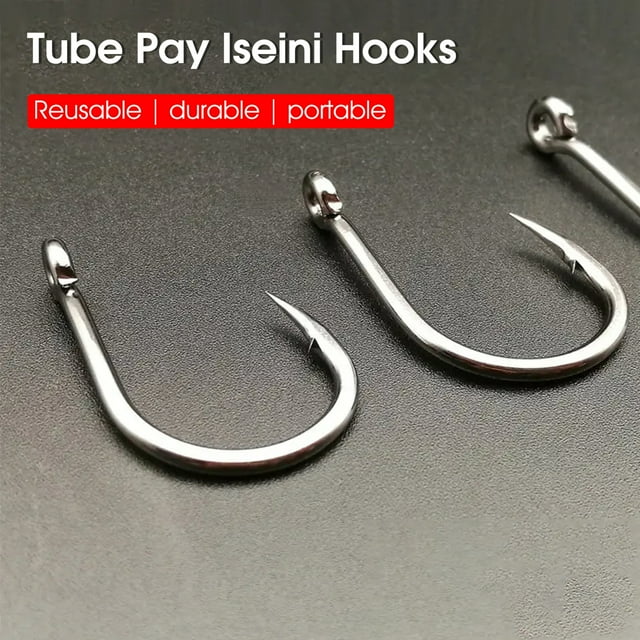 50 Pcs/boîte Hameçon de Pêche Haute Résistance Super Tranchant Accessoire de Pêche Barbelé Cercle Unique