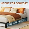 thumbnail image 6 of Senfot Full Size Bed Frame, 14 Inch Metal Platform, No Box Spring Needed,No Screws Needed, 800 Lbs Capacity, Heavy Duty, Tool-Free Assembly with Reinforced Iron Slats & Legs, 6 of 6