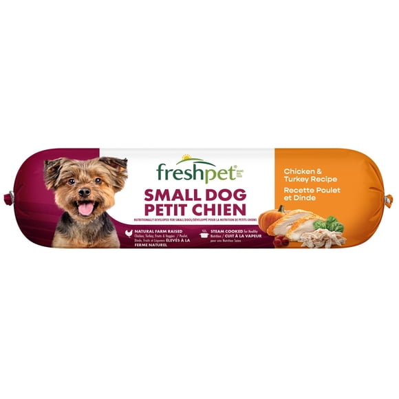 Freshpet Fresh Dog Food, Small Dog Chicken & Turkey Recipe, Slice & Serve Roll, 454 g