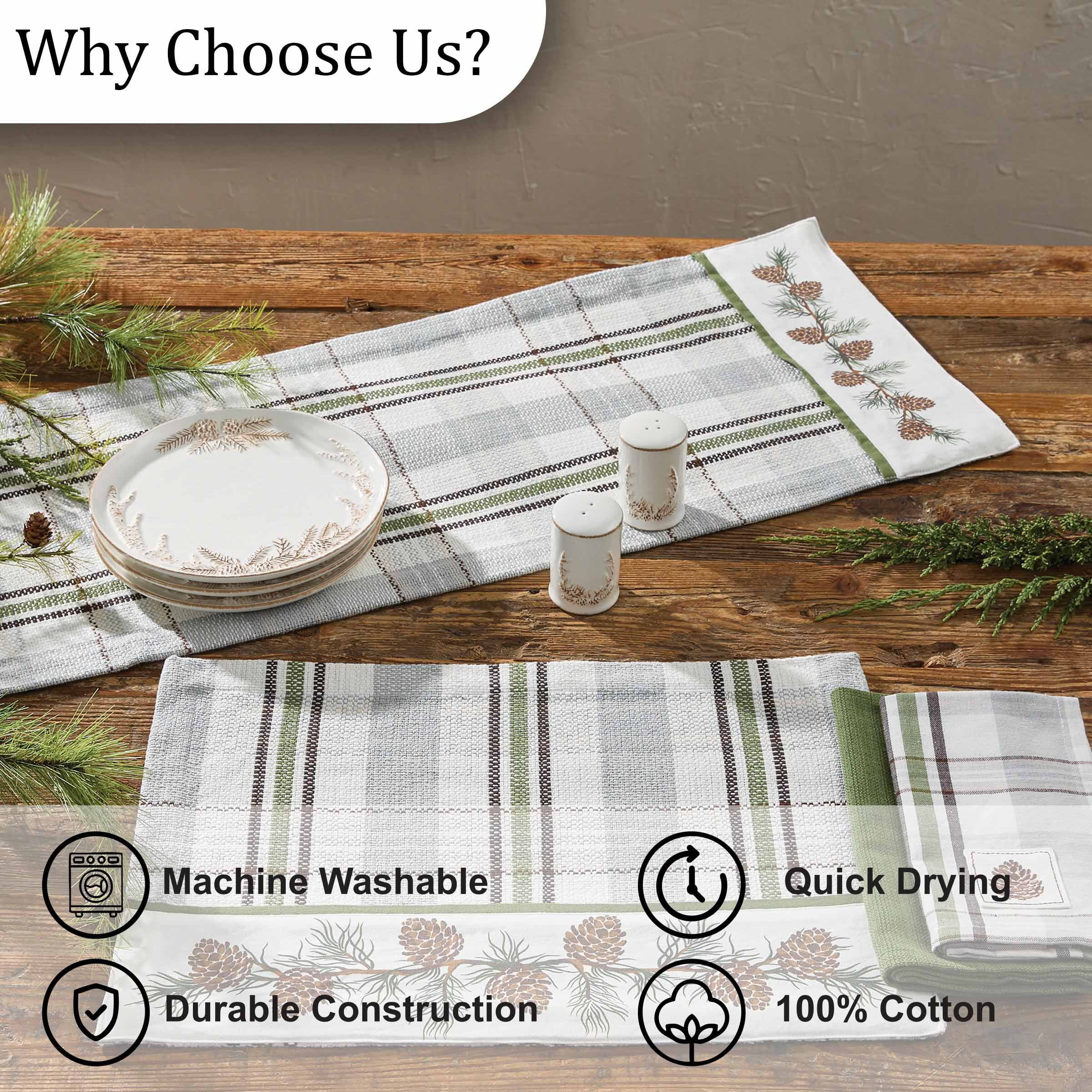 Park Designs Ponderosa Pine Cream Plaid Placemat Set of 4