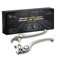 LE LEFOSSI Premium Aluminum Motorcycle Brake & Clutch Lever Compatiable with Suzuki GSF 1250 Bandit 2007-2014 GSF 1200 2001-2006 GSX 650 F 2008-2012 GSX 1400 2001-2007 - Safety Smooth Brake, Polished