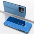 thumbnail image 2 of Mirror Flip Case for Xiaomi Redmi 12C Support Wireless Charging, Clear View Window with Kickstand Thin Ultra Phone Case for Xiaomi Redmi 11A/Redmi 12C QH Blue, 2 of 9