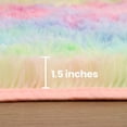 thumbnail image 3 of IR Imperial Rooms Shaggy Rug 4x6ft Area Rug for Bedroom Faux Fur Shag for Living Room Rainbow, 3 of 10