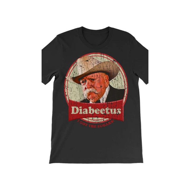 Vintage Cowboy Diabeteetus Distressed Cotton Tee With Retro Western Style