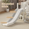 thumbnail image 6 of Toddler Slide and Swing Set, Kids Climber Slide Play Set with Basketball Hoop, Toddler Playground Indoor Layground Slide Playset, 6 of 8