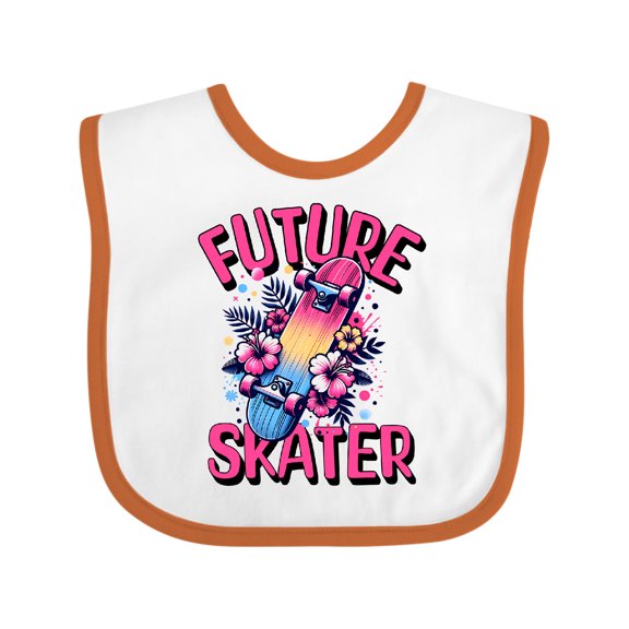 Inktastic Skateboarding Future Skater Girls Baby Bib