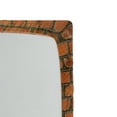 thumbnail image 2 of Ambesonne Brick Wall Fitted Sheet, World Map on Brick Wall, Twin XL Size, Orange, 2 of 2