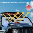 thumbnail image 5 of Uorisanigo Windshield Sunshade for Jeep Wrangler JK JKU JL JLU 1997-2025 & Jeep Gladiator JT 2020-2024 Sunset Palm Trees Blue Car Sun Shade Sun Visor Protection Blocks UV Rays and Keep Car Cool, 5 of 7