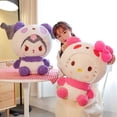 thumbnail image 2 of 70cm Sanrio My Melody Kuromi Cosplay Panda dibujos animados Anime lindo peluche juguetes Kawaii muñeca de peluche suave niña regalo de cumpleaños, 2 of 4