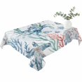 thumbnail image 2 of Ocean Crab Table Cloth Waterproof Tablecloths, Summer Coastal Coral Flower Shells Tablecloth Dining Table Cover for Kitchen Party Tabletop Outdoor, Rectangle Tablecloth 60x84 Inch, 2 of 9