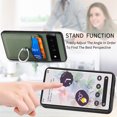 thumbnail image 4 of Carbon Fiber Patterned Case Compatible with Google Pixel 6 Pro, Wallet Case with Card Holder, 360°Rotation Ring Holder Stand, PU Leather Card Slots Protective Cover for Google Pixel 6 Pro, Green, 4 of 8