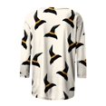 thumbnail image 5 of Odeerbi Halloween Cute Ghost Shirts for Women Vintage Retro Graphic Blouse 2025 Casual Three Quarter Sleeves Round Neck Loose Printed Tops White, 5 of 5