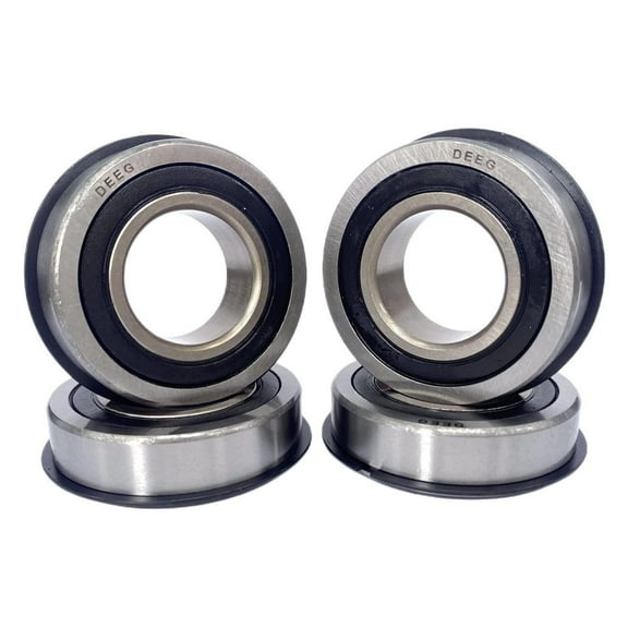 DEEG Bearing 1 Inch ID x 2 Inch OD Garage Door Bearings with Snap Ring, Torsion Spring Center Bearings, 4 Pcs