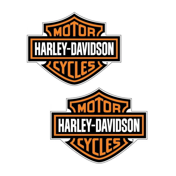 Motorcycle bar and Shield Design Sticker Vinyl Decal #2 Piece Moto HD Club 3.5"x4.5"