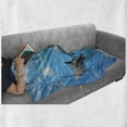 thumbnail image 6 of Dolphin Soft Flannel Fleece Throw Blanket, Underwater Photography of Dolphins Happily Swimming Ocean Animal Life Image Print, Cozy Plush for Indoor and Outdoor Use, 60" x 80", Blue Grey, by Ambesonne, 6 of 6