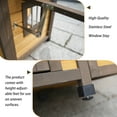 thumbnail image 6 of 45 Inch Solid Wood Dog House, Cozy Outdoor Shelter for Medium & Small Dogs with Lockable Ventilated Door, Waterproof Insulated Felt Roof & Charming Design, 6 of 8