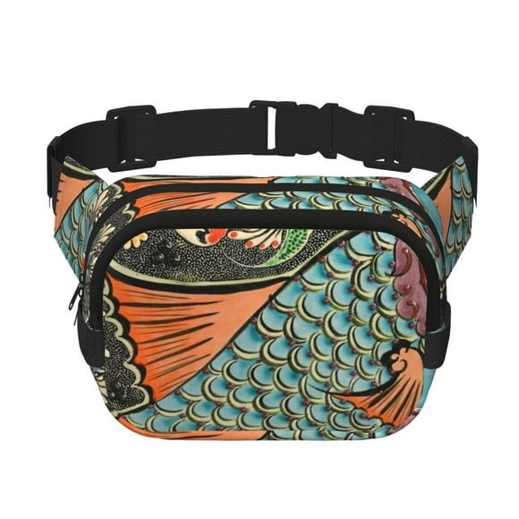Gaeub Rich Fish print Collapsible Cooler Bag Insulated,Leakproof Food Bag for Hot or Cold Food Delivery,Travel Insulated Bag, or Beach Cooler Bags