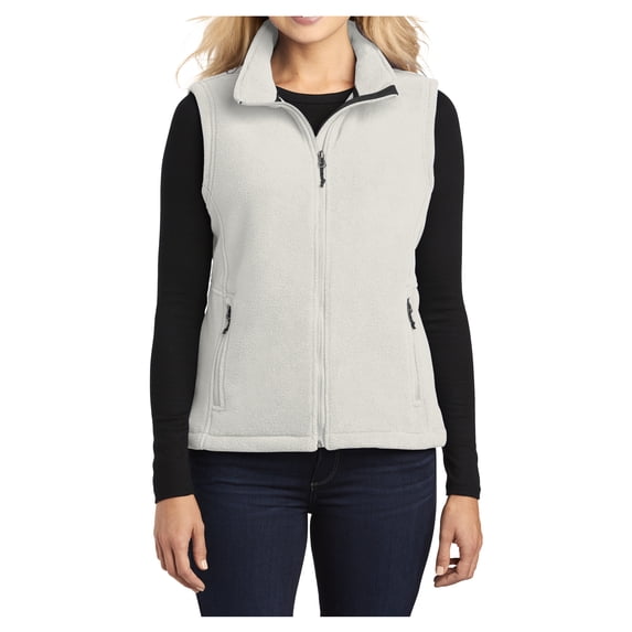 Yellow Rooster Women's Super Soft Value Fleece Vest Winter White 4XL