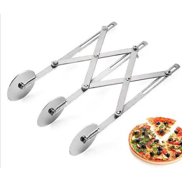 Cortador de Pizza de 3 ruedas, cortador de masa de acero inoxidable, rueda para Pasta, cortador de masa para hornear fideos, raviolis, Pizza, galleta Brownie