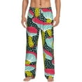 thumbnail image 2 of Kdxio Green Mushroom Print Men's Sleep Pajama Pant Lounge Pants with Pockets, 2 of 8