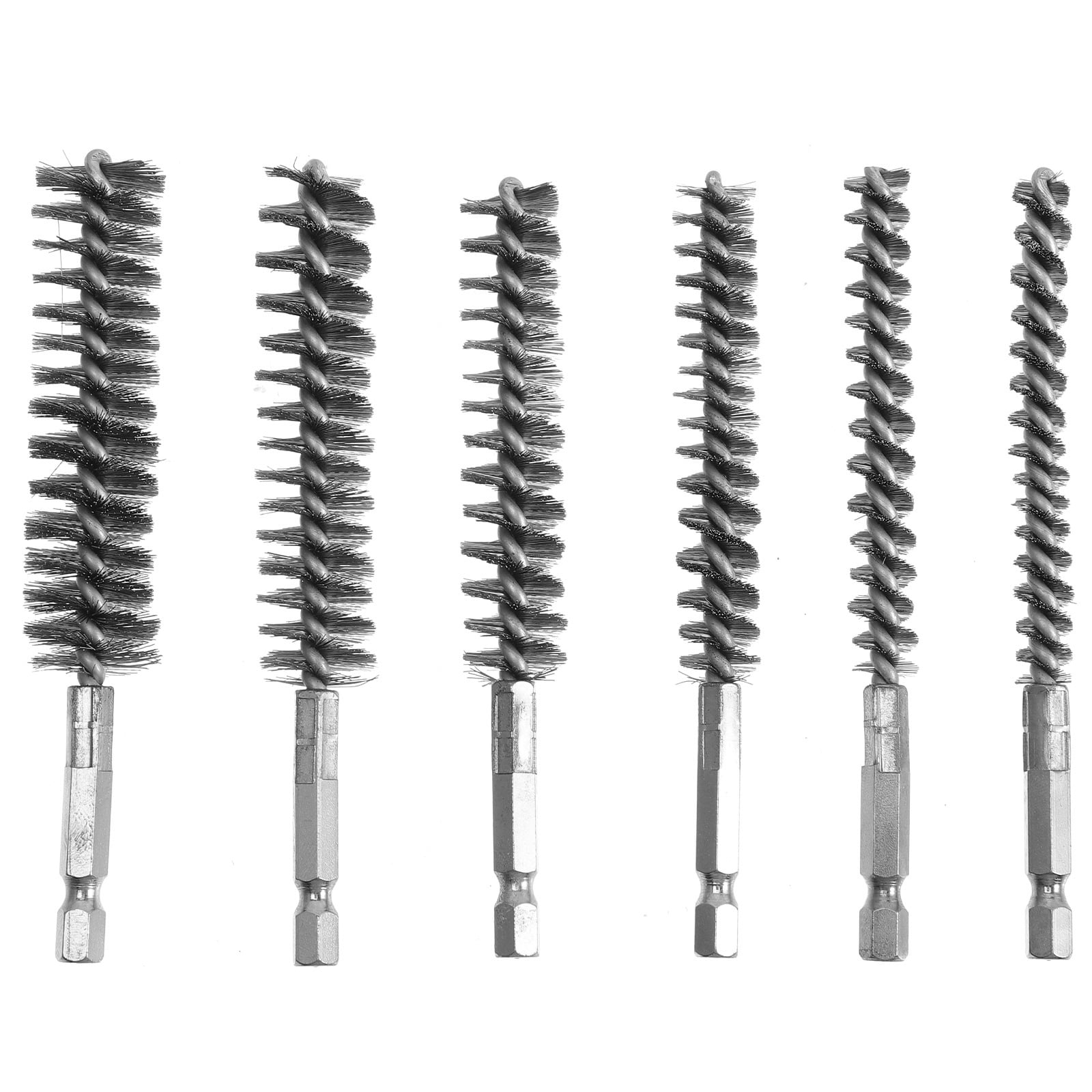 NUOLUX 6pcs Wire Bore Brushes Stainless Steel Wire Brushes Cleaning