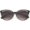 Black / Lavender, variant on Perforated Metal Cat Eye Sunglasses Gradient Neutral Color Round Flat Lens 51mm (Gold / Amber )