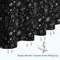 thumbnail image 6 of Black White Halloween Symbol Pattern Shower Curtain 84"x72" ,Bathroom Decorative Shower Curtains Set with 12 Hooks,Modern Waterproof Washable Shower Curtain, 6 of 6