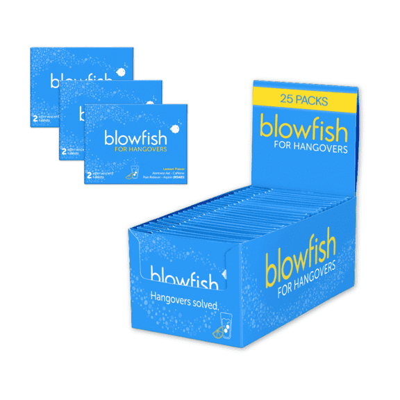 Blowfish for Hangovers | Single Dose Envelopes | Perfect for Hangover Kits, Wedding & Bachelorette Favors (25 Envelopes)