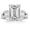 Platinum, variant on 1.31 Carat Designer Twisting Eternity Channel Set Four Prong Emerald Cut Diamond Engagement Ring (D Color VS1 Clarity Center Stones) 14K White Gold Size-4
