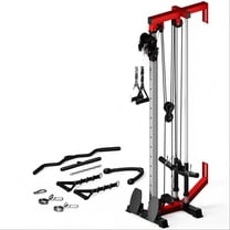 Cable Crossover Machine, Lat Pulldown Cable Training for Home Gym Station, Wall Mounted Pulley Tower functional trainer with Adjustable 18 Positions Dual Pulley System