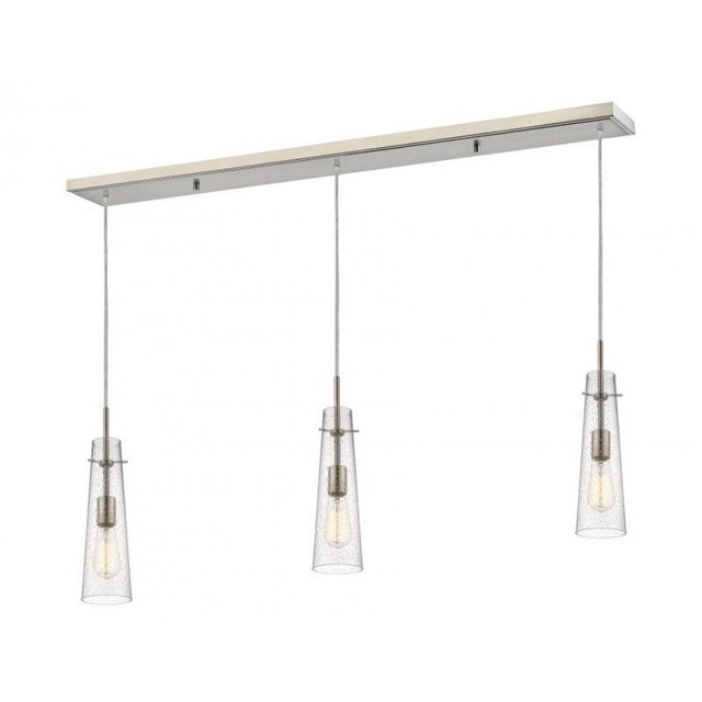 Z-Lite Monte 3 Light Island Billiard Light in Brushed Nickel