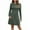 Army Green, variant on Womens Dresses 2022- Fashion Knitted Long Sleeve V-Neck Hip Wrap Warm Sweater Dress Black M
