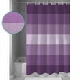 thumbnail image 4 of Purple Ombre Shower Curtain, 72" x 72", Stripe Waterproof Bathroom Curtain Washable Shower Curtain Set with 12 Hooks, 4 of 6