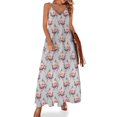 thumbnail image 1 of Vestido de noche sin mangas con estampado floral vintage para mujer Vestido femenino, 1 of 7