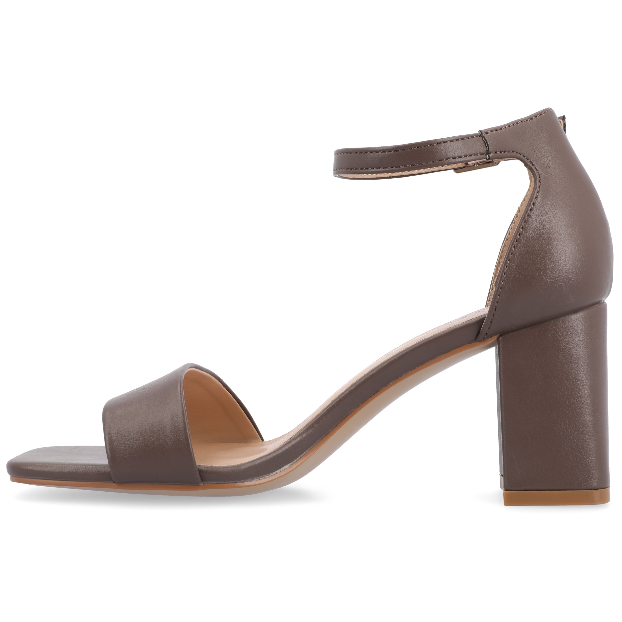 Journee Women's Valenncia SuperNatural Shades Narrow Width Open Square Toe Ankle Strap Sandals