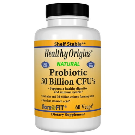 Probiotic 30 Billion CFU's (floraFIT, Shelf-Stable), 60 Vcaps - Walmart.com