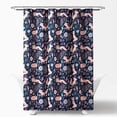 thumbnail image 2 of Lush Decor Microfiber Shower Curtain, Navy/Pink, 72x72, 2 of 11