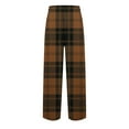 thumbnail image 5 of JIUKE Plaid Pajamas Pants for Men Casual Summer Drawstring Baggy Comfy Lounge Pjs Bottoms Homewear, 5 of 5