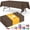 Brown, variant on White Plastic Table Cloth - 4 Pack 54" × 108" Rectangle Disposable Tablecloths for 6FT Tables, Table Cover for Party, Holiday & Gathering Use