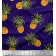 thumbnail image 1 of Soimoi Purple Rayon Crepe Fabric Pine Fruits Printed Craft Fabric by the Yard 46 Inch Wide, 1 of 3