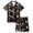 Black, variant on Weebloom Halloween Toddler Girls' Pajama Sets Outfits 2 Piece Set Short Sleeve Button Down Shirt And Shorts Casual Elastic Waist Sleepwear Nightwear Pjs Loungewear Blue 2-3 Years