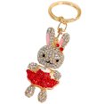 thumbnail image 4 of Rabbit Keychain Backpack Hanging Pendant Metal Rabbit Pendant Shiny Bunny Keyring, 4 of 8